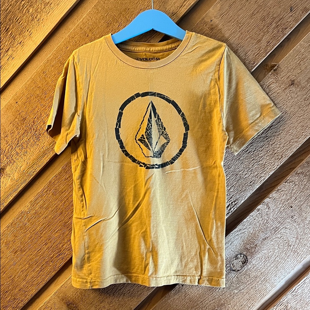 Volcom Mustard Tee with Black Logo